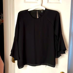 Black blouse with bell sleeves